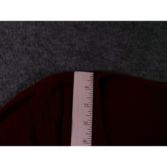 Hollister Top Women Medium Burgundy Base Layer Flowy Causal Everyday Basic Day - Picture 5 of 10